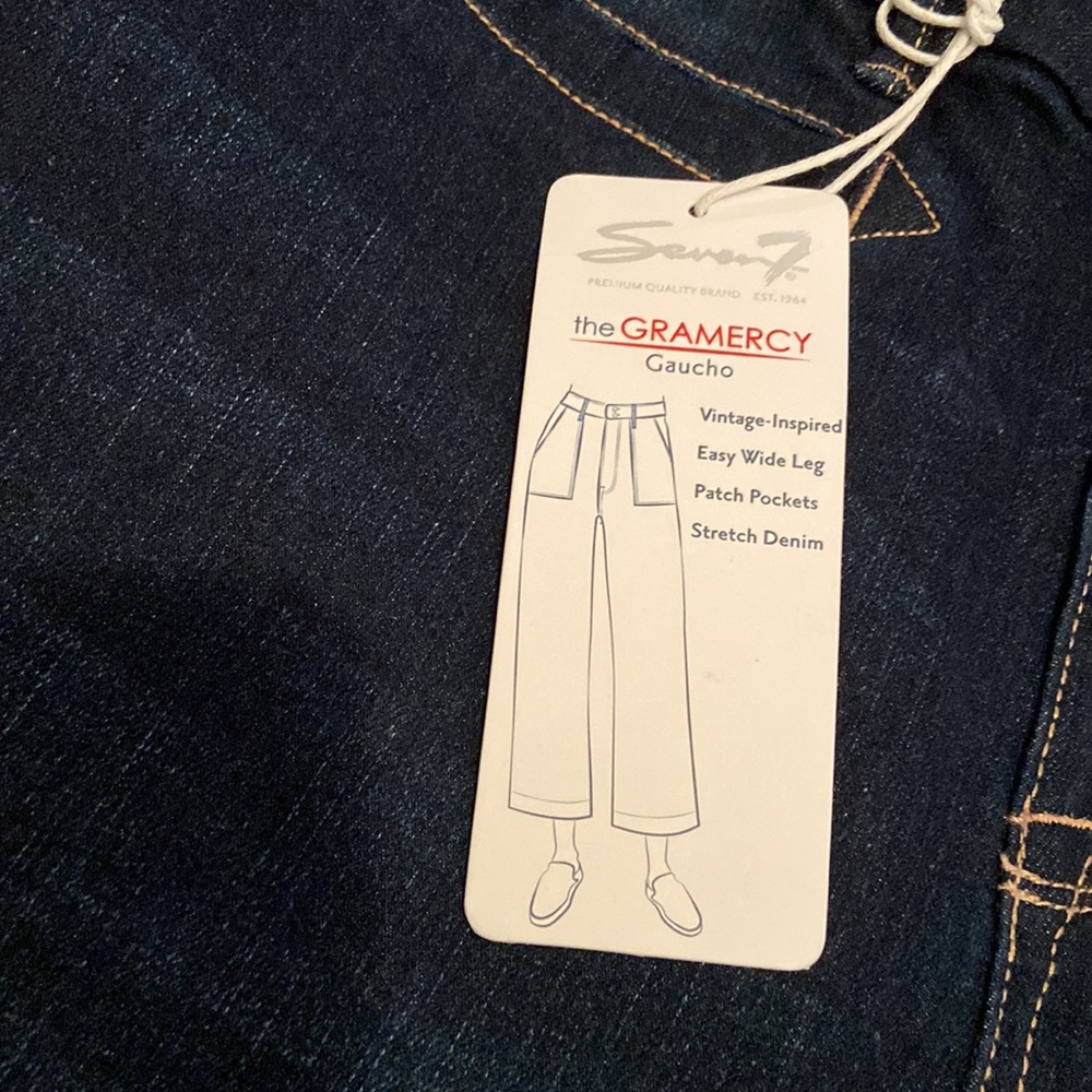 NWT Seven7 Gramecy Wide Leg Gaucho Jeans Size 8 - Picture 2 of 16